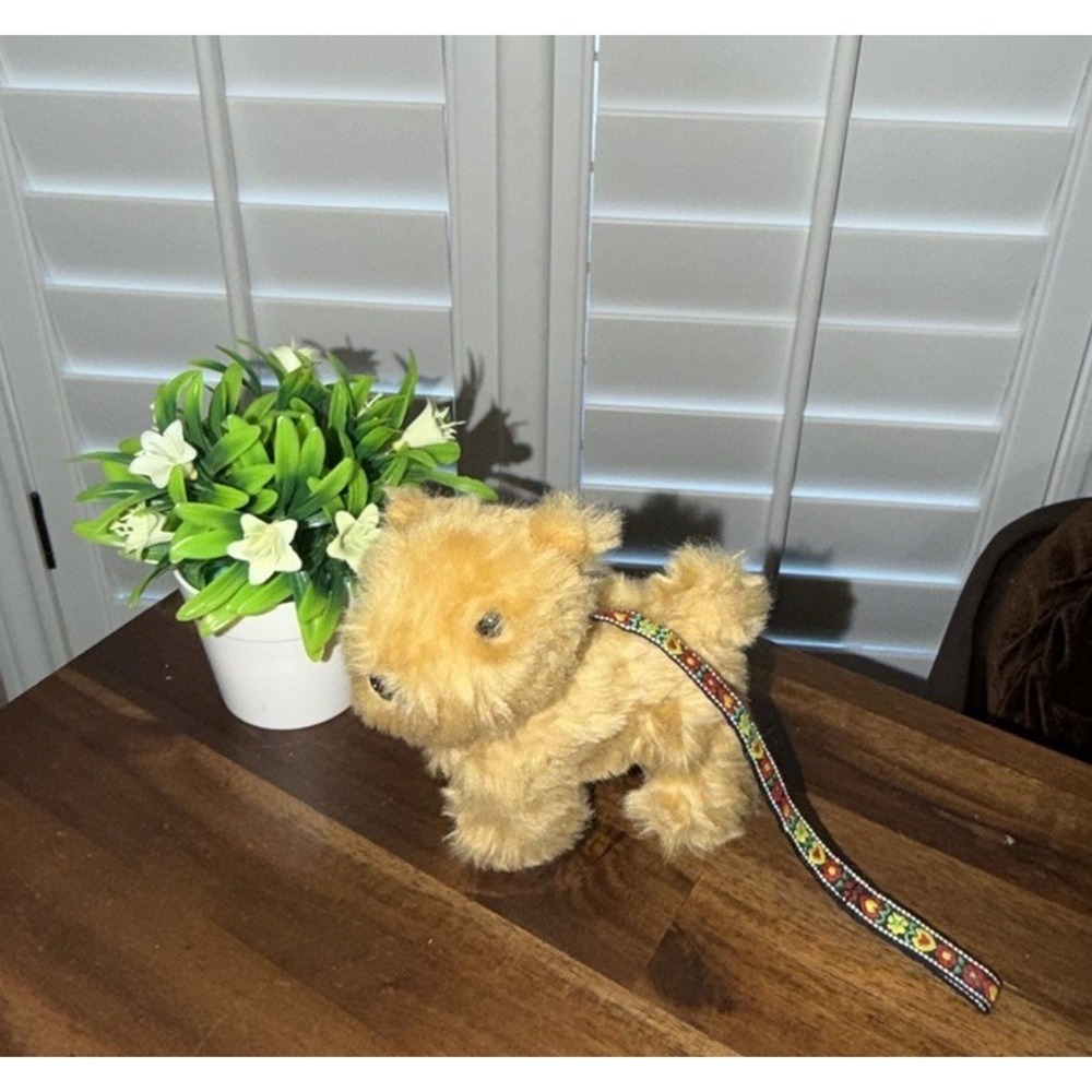 American Girl Doll Julie's Pet Terrier Dog With Leash  EUC 2013